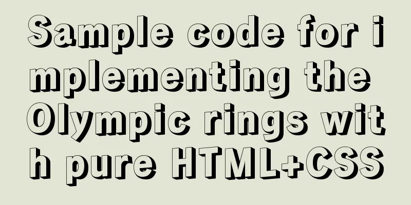 Sample code for implementing the Olympic rings with pure HTML+CSS