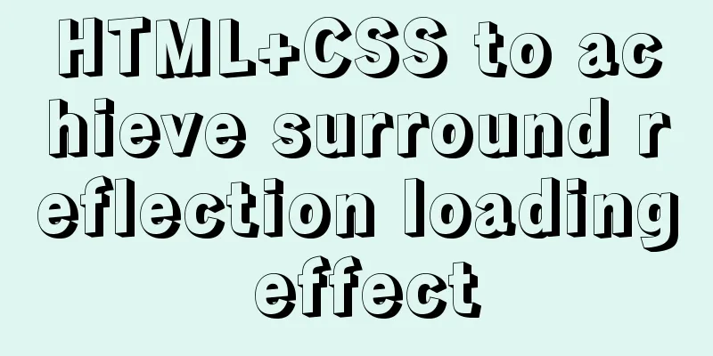 HTML+CSS to achieve surround reflection loading effect