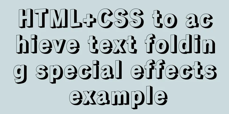 HTML+CSS to achieve text folding special effects example