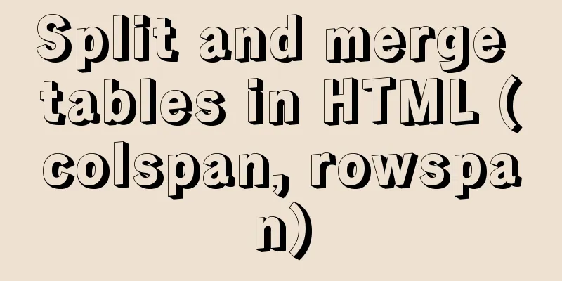 Split and merge tables in HTML (colspan, rowspan)