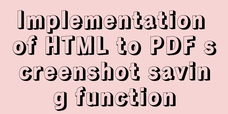 Implementation of HTML to PDF screenshot saving function