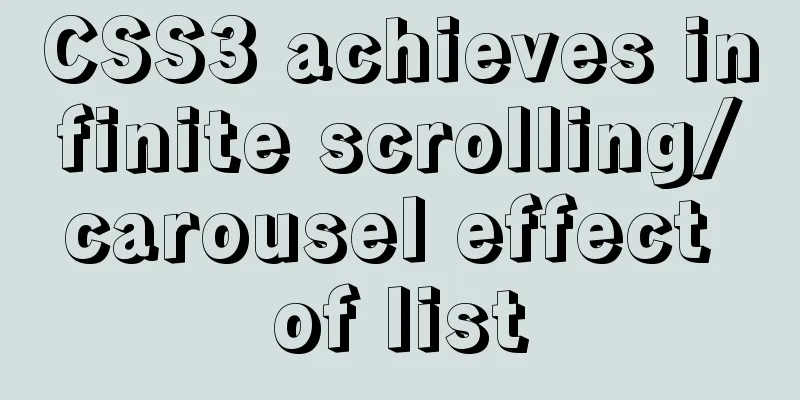 CSS3 achieves infinite scrolling/carousel effect of list