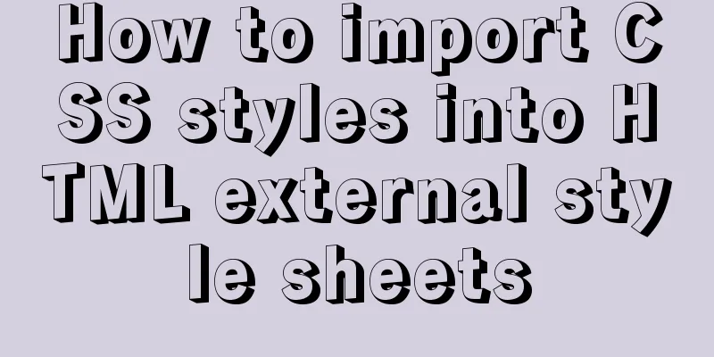 How to import CSS styles into HTML external style sheets
