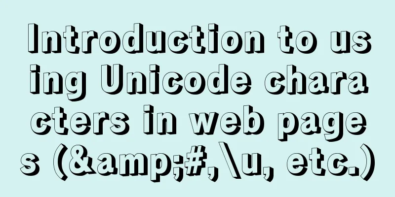 Introduction to using Unicode characters in web pages (&#,\u, etc.)