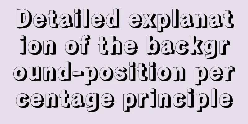 Detailed explanation of the background-position percentage principle