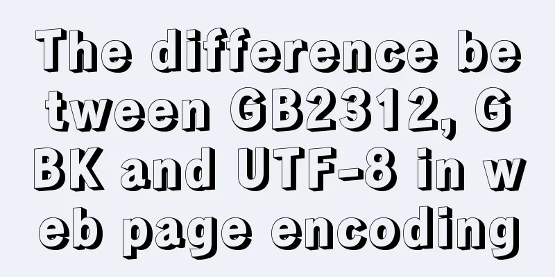 The difference between GB2312, GBK and UTF-8 in web page encoding