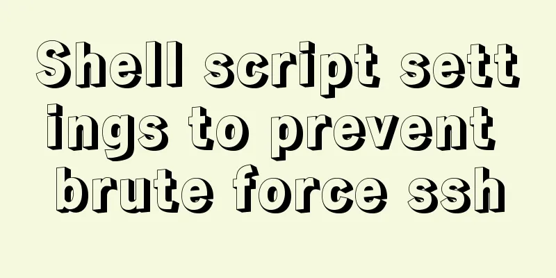 Shell script settings to prevent brute force ssh