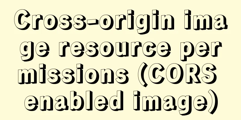Cross-origin image resource permissions (CORS enabled image)