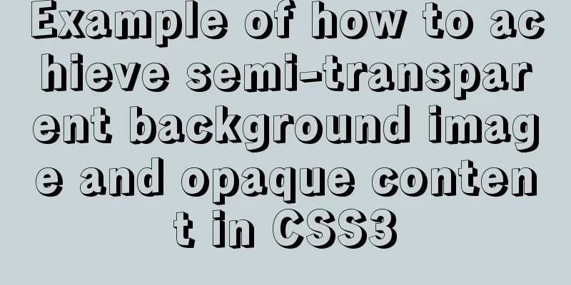 Example of how to achieve semi-transparent background image and opaque content in CSS3
