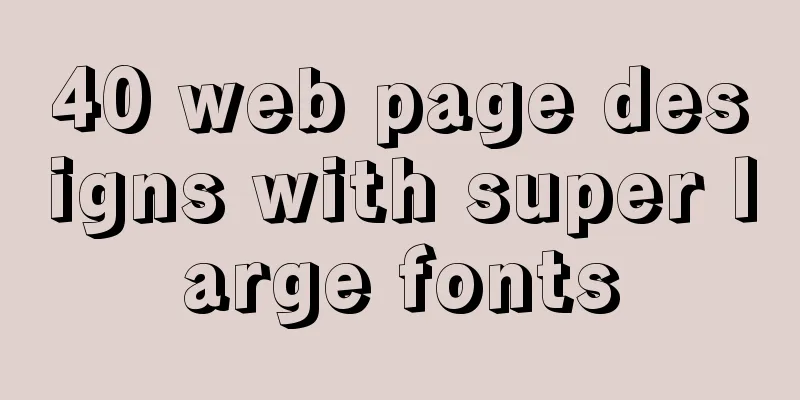 40 web page designs with super large fonts