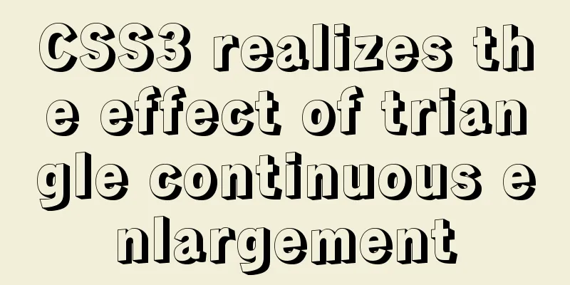 CSS3 realizes the effect of triangle continuous enlargement