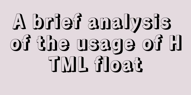 A brief analysis of the usage of HTML float