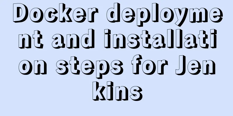 Docker deployment and installation steps for Jenkins