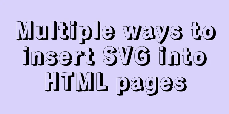 Multiple ways to insert SVG into HTML pages