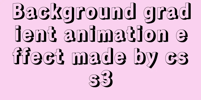 Background gradient animation effect made by css3