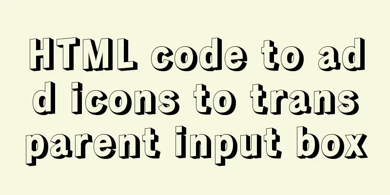 HTML code to add icons to transparent input box