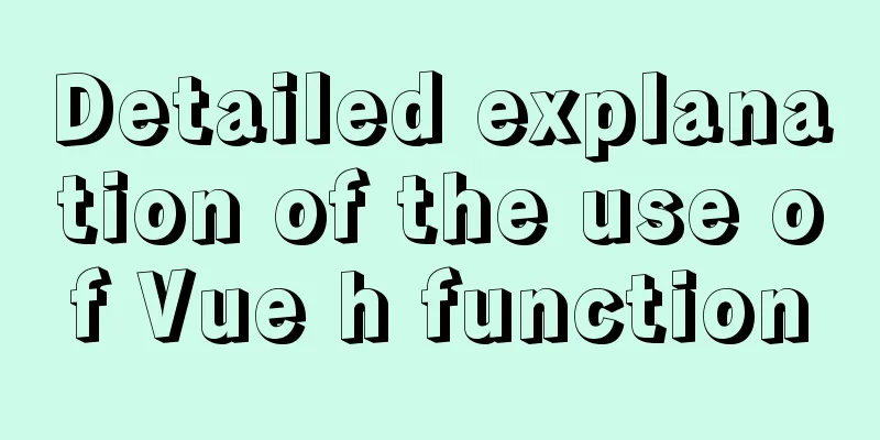 Detailed explanation of the use of Vue h function