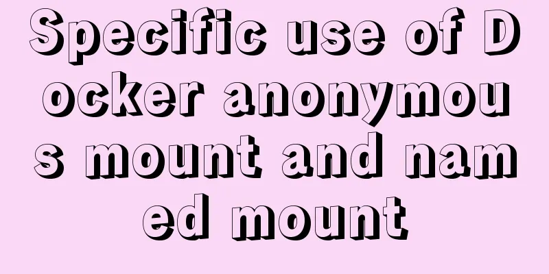 Specific use of Docker anonymous mount and named mount