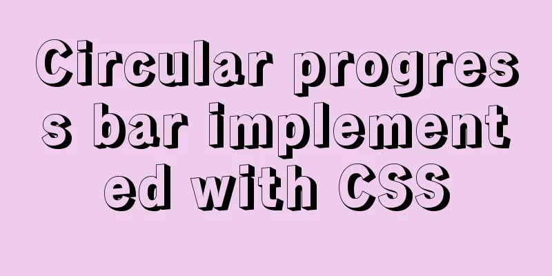 Circular progress bar implemented with CSS
