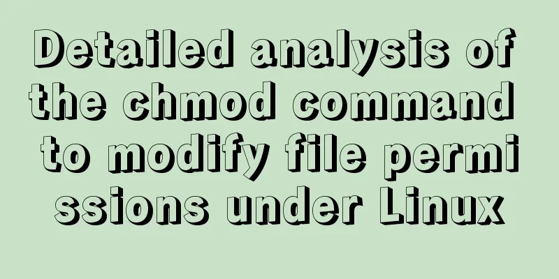 Detailed analysis of the chmod command to modify file permissions under Linux
