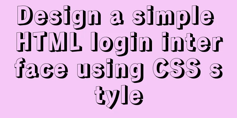 Design a simple HTML login interface using CSS style