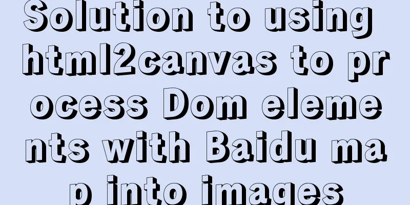 Solution to using html2canvas to process Dom elements with Baidu map into images