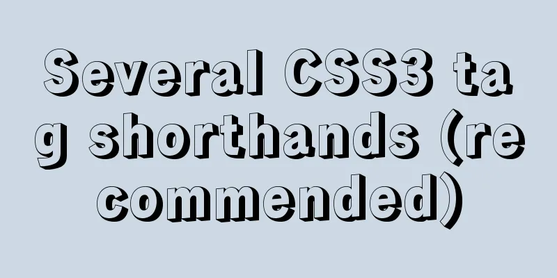 Several CSS3 tag shorthands (recommended)