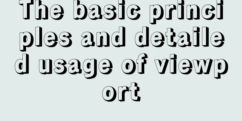 The basic principles and detailed usage of viewport