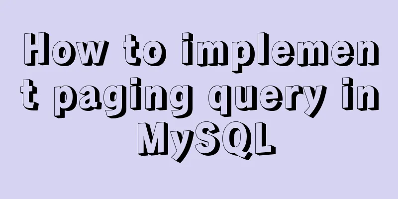 How to implement paging query in MySQL