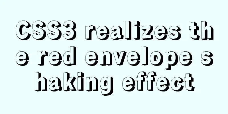 CSS3 realizes the red envelope shaking effect