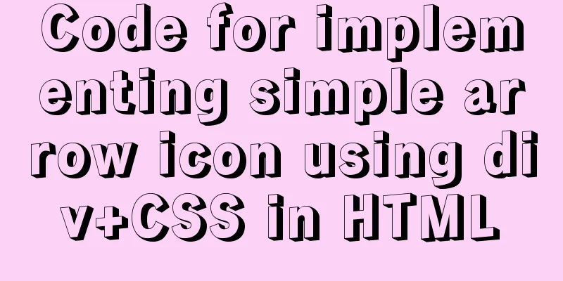 Code for implementing simple arrow icon using div+CSS in HTML
