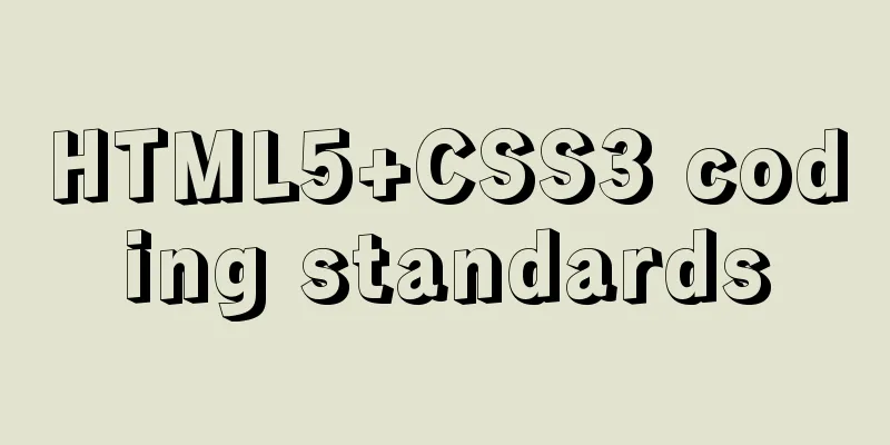 HTML5+CSS3 coding standards