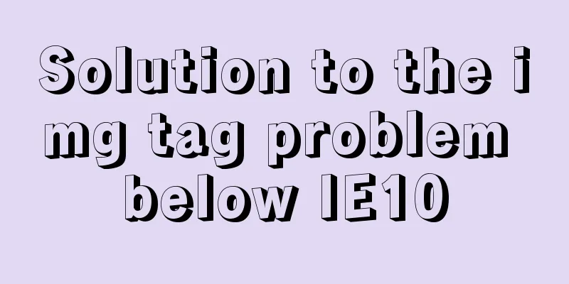 Solution to the img tag problem below IE10
