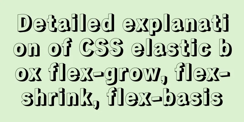 Detailed explanation of CSS elastic box flex-grow, flex-shrink, flex-basis