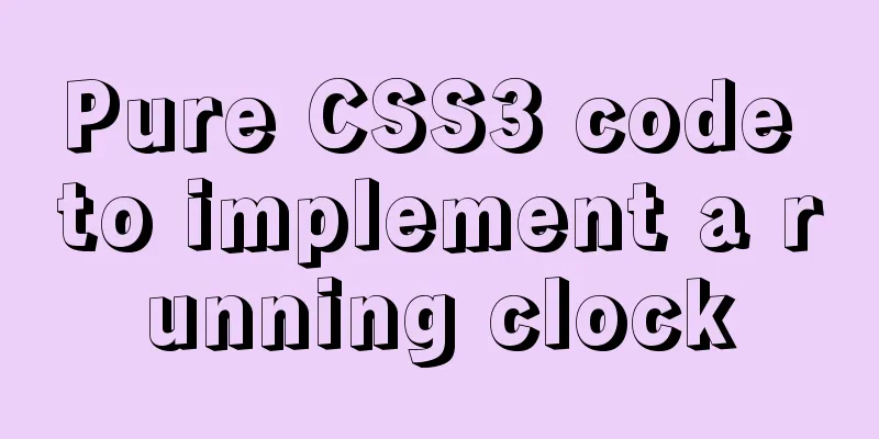 Pure CSS3 code to implement a running clock