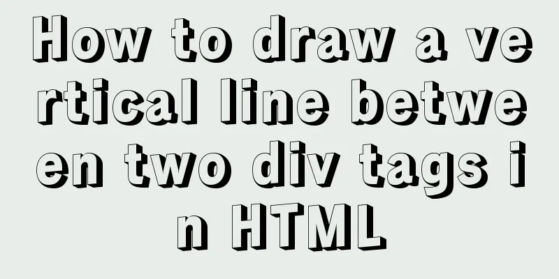 How to draw a vertical line between two div tags in HTML