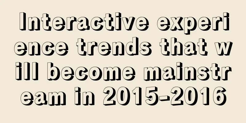 Interactive experience trends that will become mainstream in 2015-2016