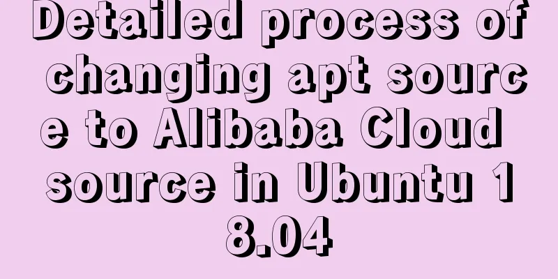 Detailed process of changing apt source to Alibaba Cloud source in Ubuntu 18.04