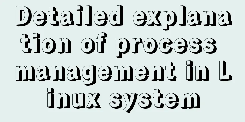 Detailed explanation of process management in Linux system