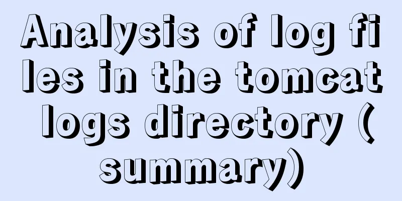Analysis of log files in the tomcat logs directory (summary)