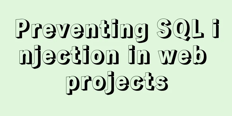 Preventing SQL injection in web projects