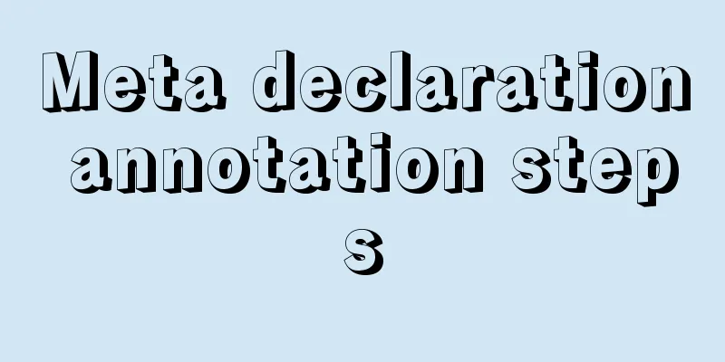 Meta declaration annotation steps