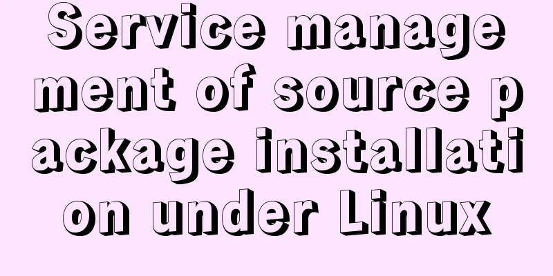 Service management of source package installation under Linux