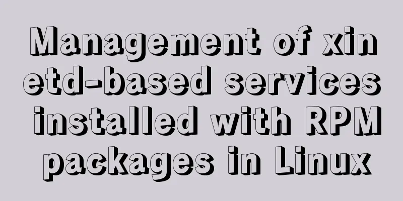 Management of xinetd-based services installed with RPM packages in Linux