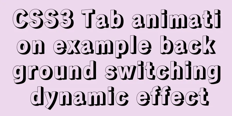 CSS3 Tab animation example background switching dynamic effect
