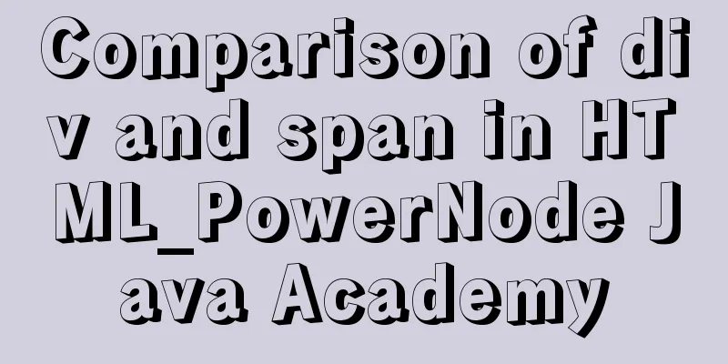 Comparison of div and span in HTML_PowerNode Java Academy