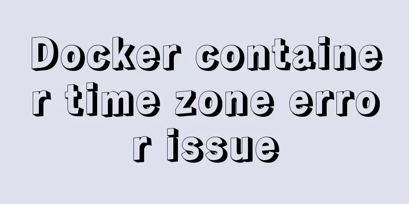 Docker container time zone error issue