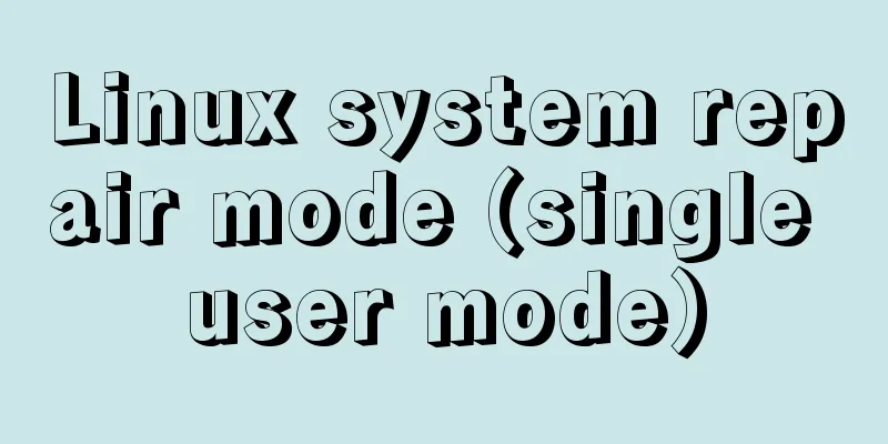 Linux system repair mode (single user mode)