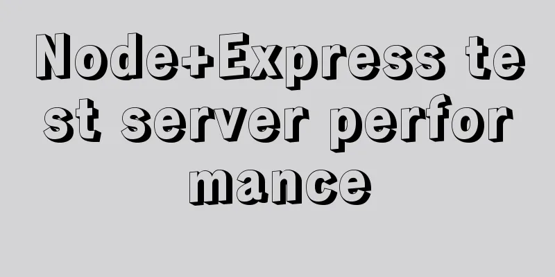 Node+Express test server performance