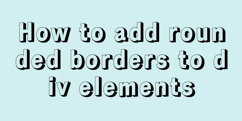 How to add rounded borders to div elements